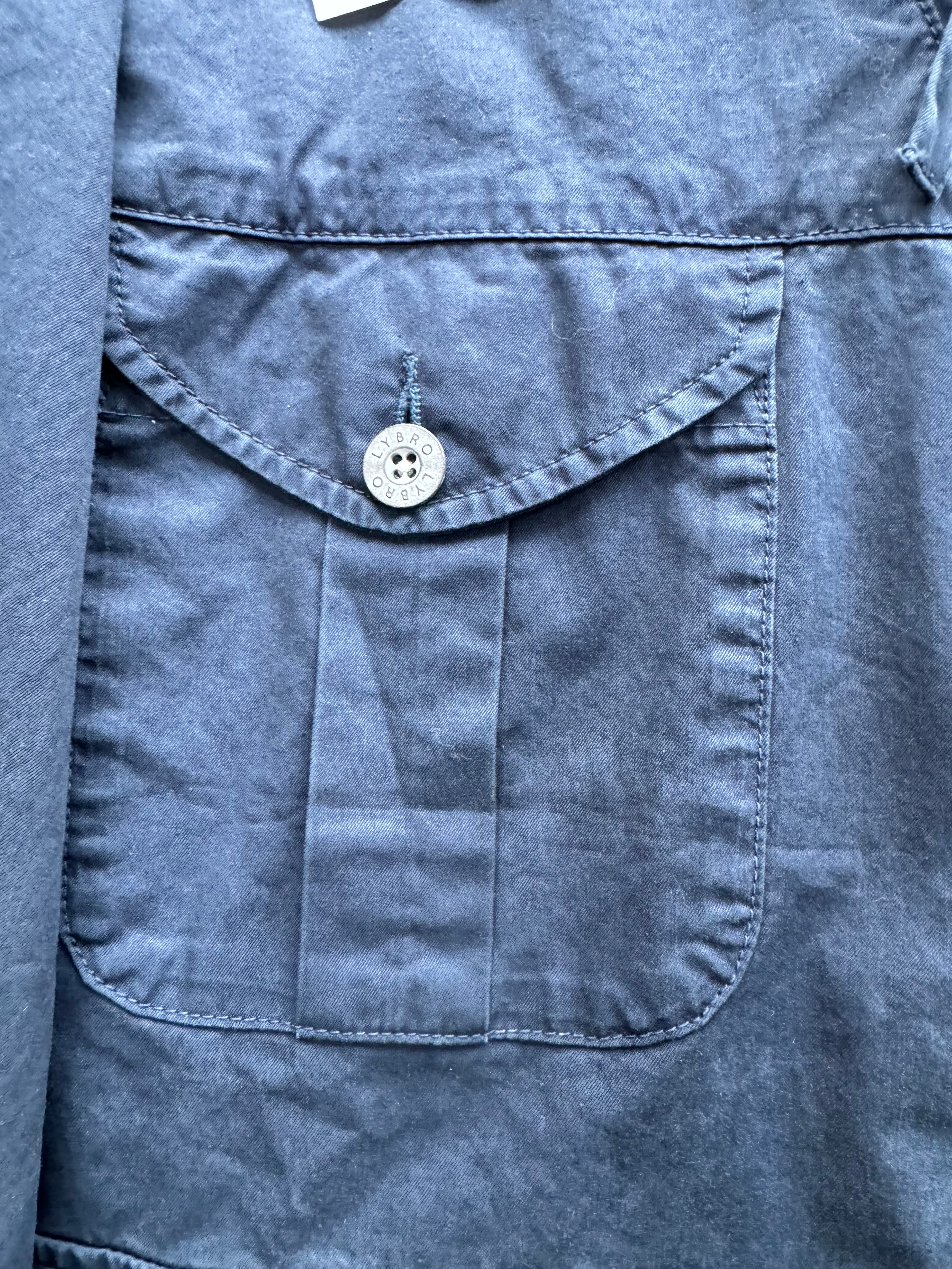 Nigel Cabourn Lybro Navy Zip Army Smock - Medium