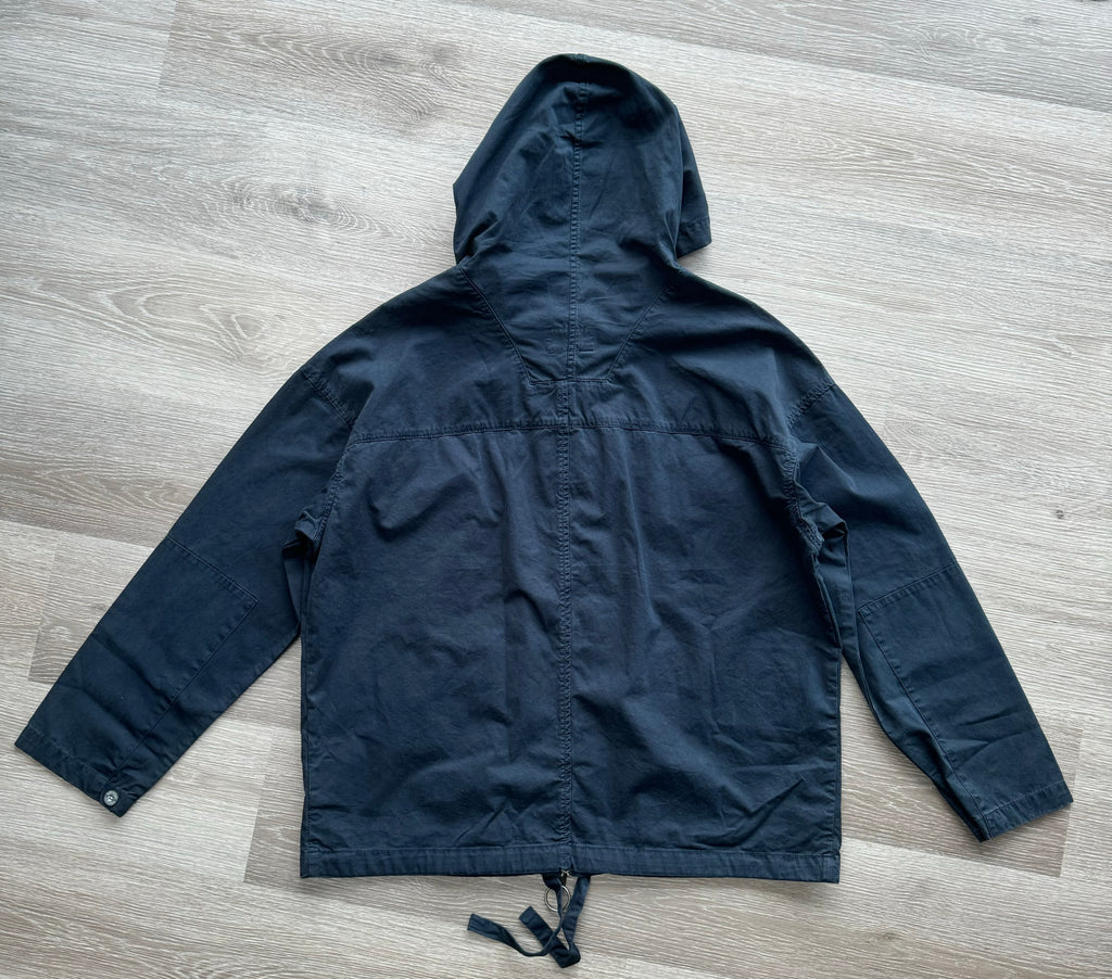 Nigel Cabourn Lybro Navy Zip Army Smock - Medium