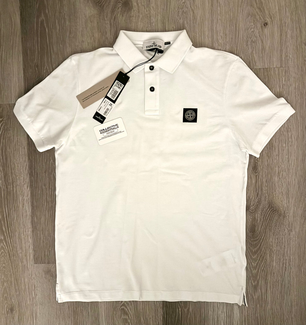 Stone Island Short Sleeved Polo - White
