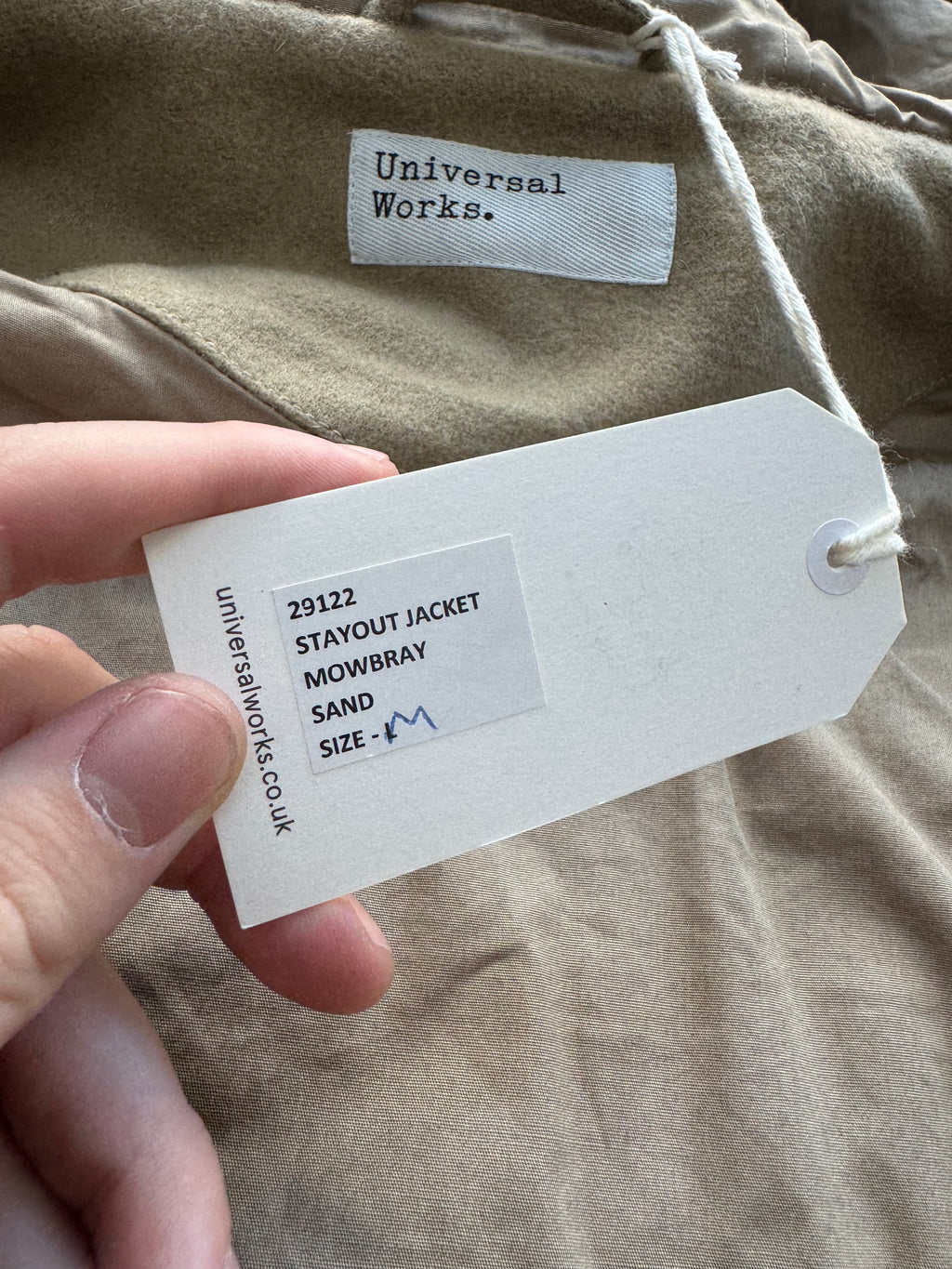Universal Works Stayout Jacket Mowbray Sand - Medium