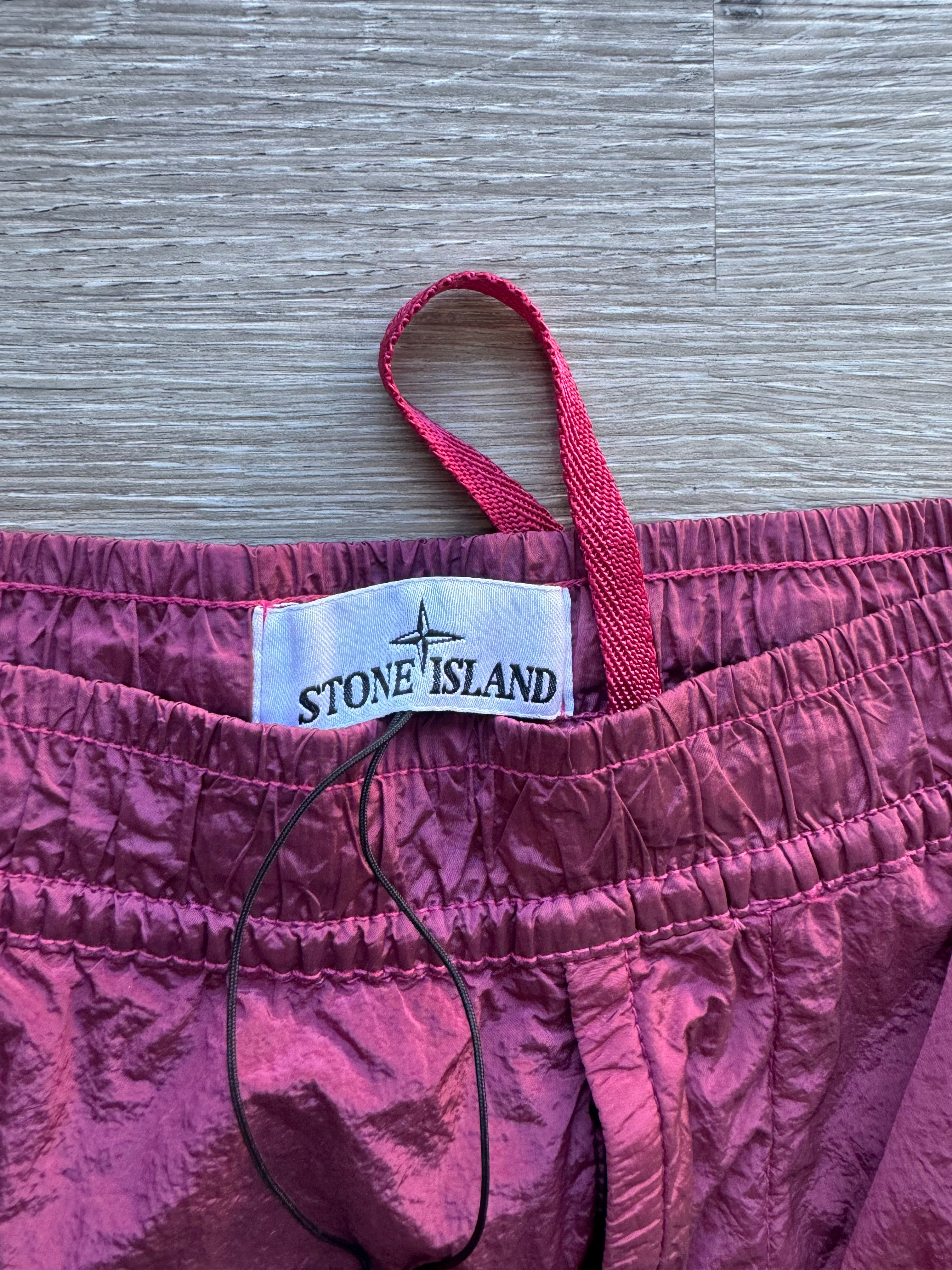 Stone Island Nylon Metal Trousers - Burgundy