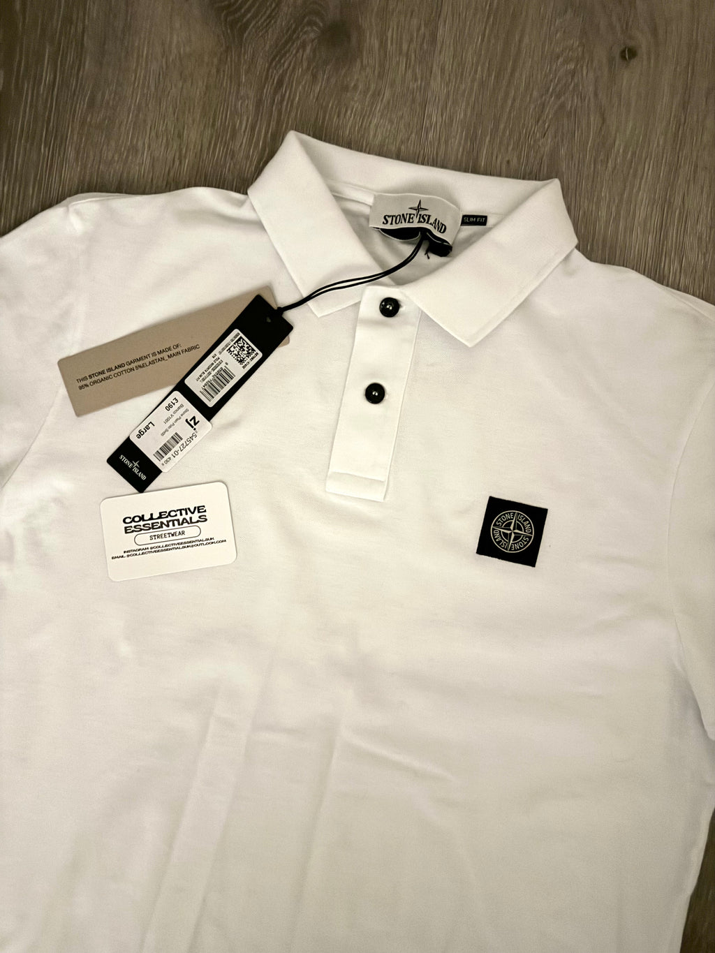 Stone Island Short Sleeved Polo - White