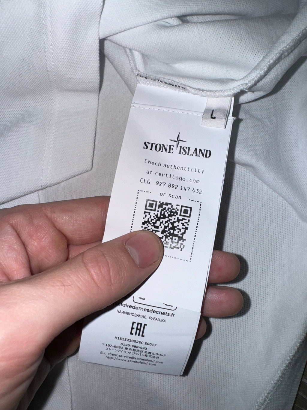 Stone Island Short Sleeved Polo - White