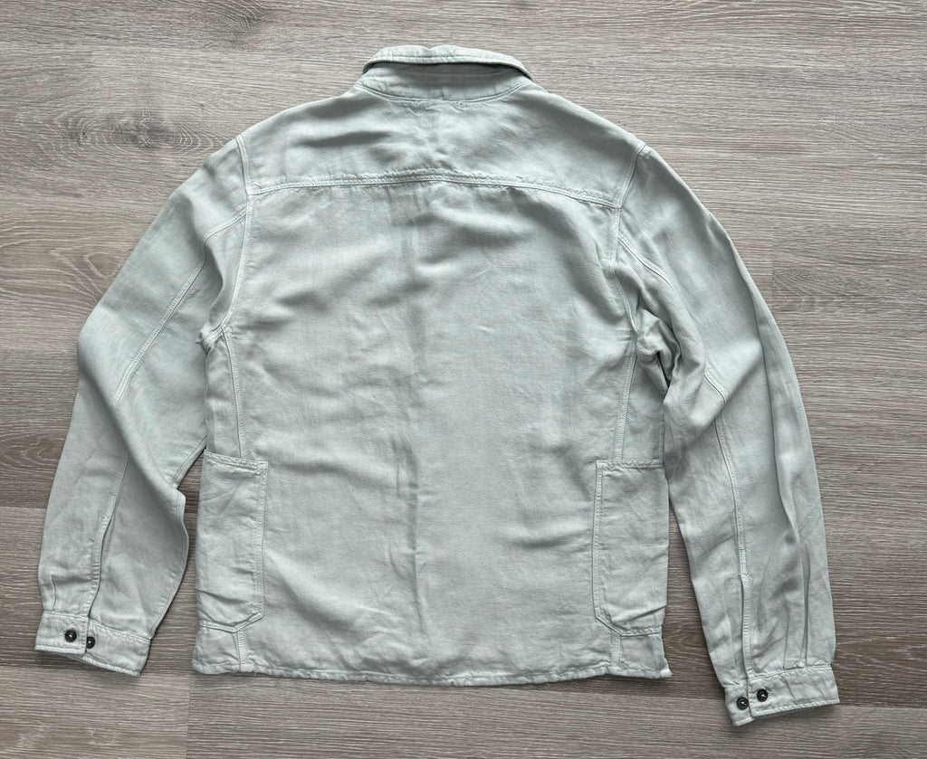 C.P. Company Buttoned Cotton/Linen Blend Overshirt - Medium