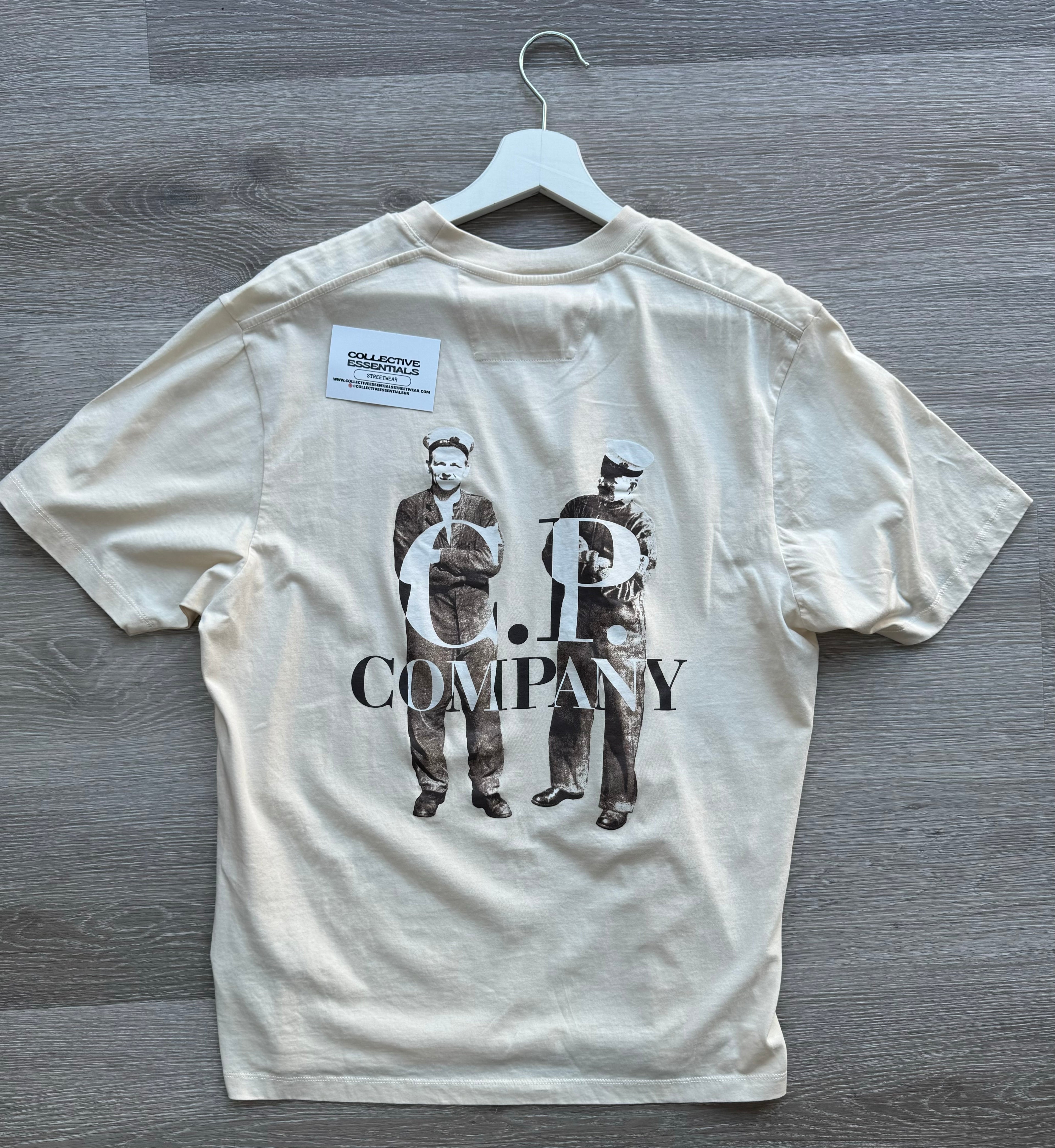 C.P Company Pistachio Shell Logo T-Shirt - Large