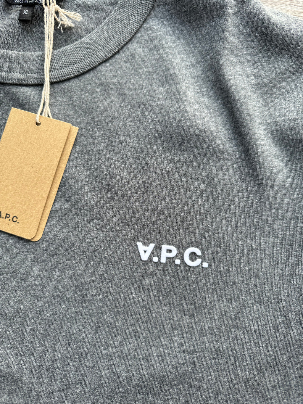 A.P.C. Grey Boxy-Fit Logo T-Shirt - XL