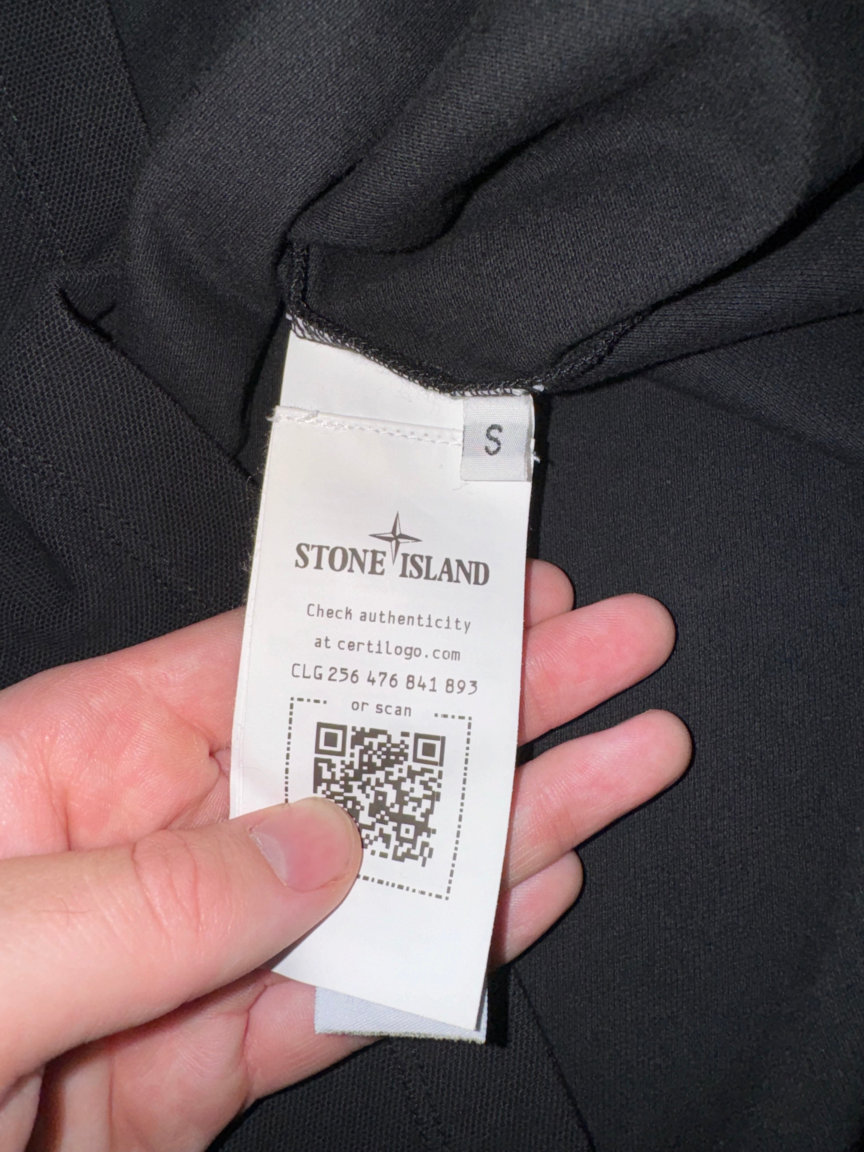 Stone Island Long Sleeved Polo - Black