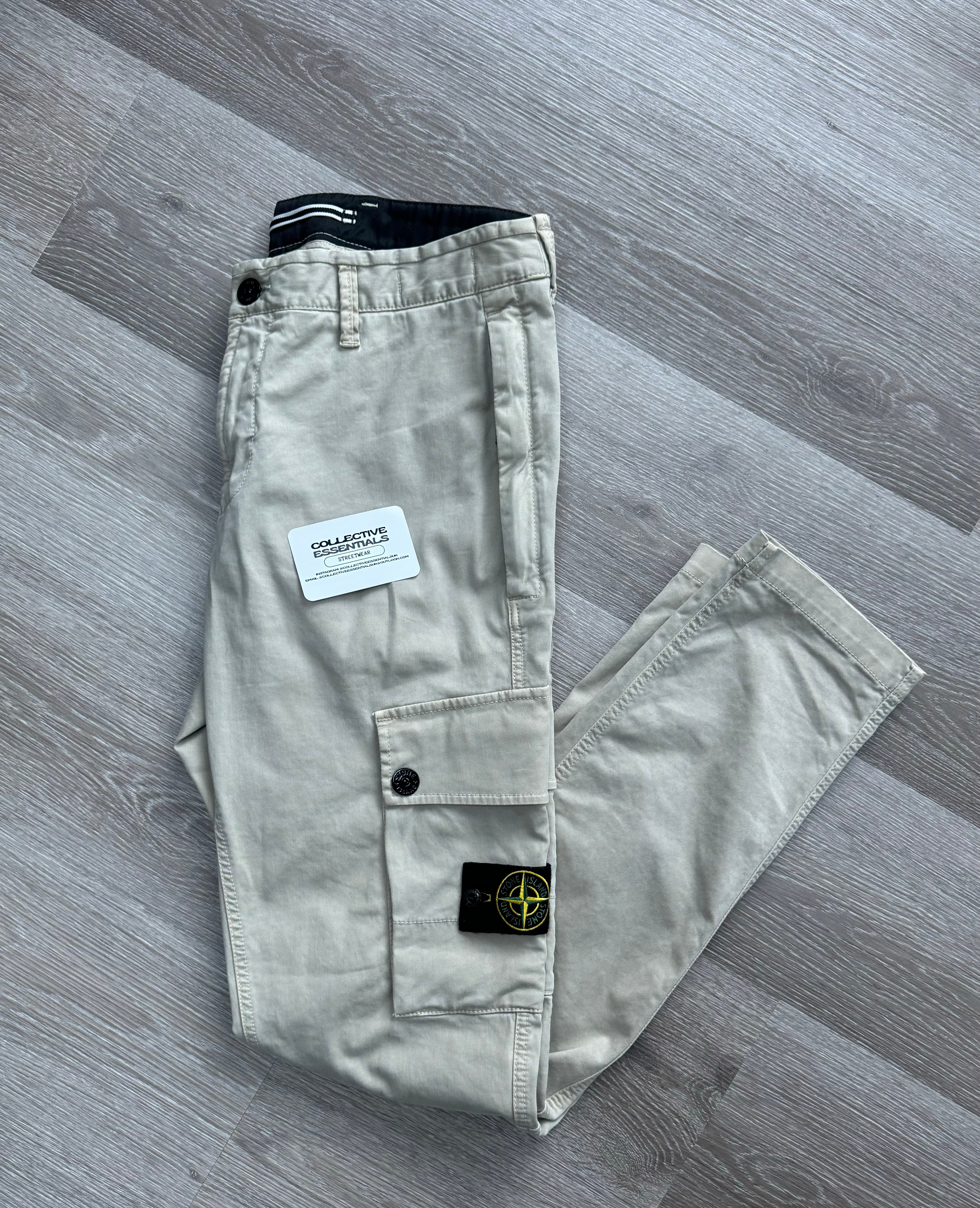 Stone Island Cargo Trousers - Cream
