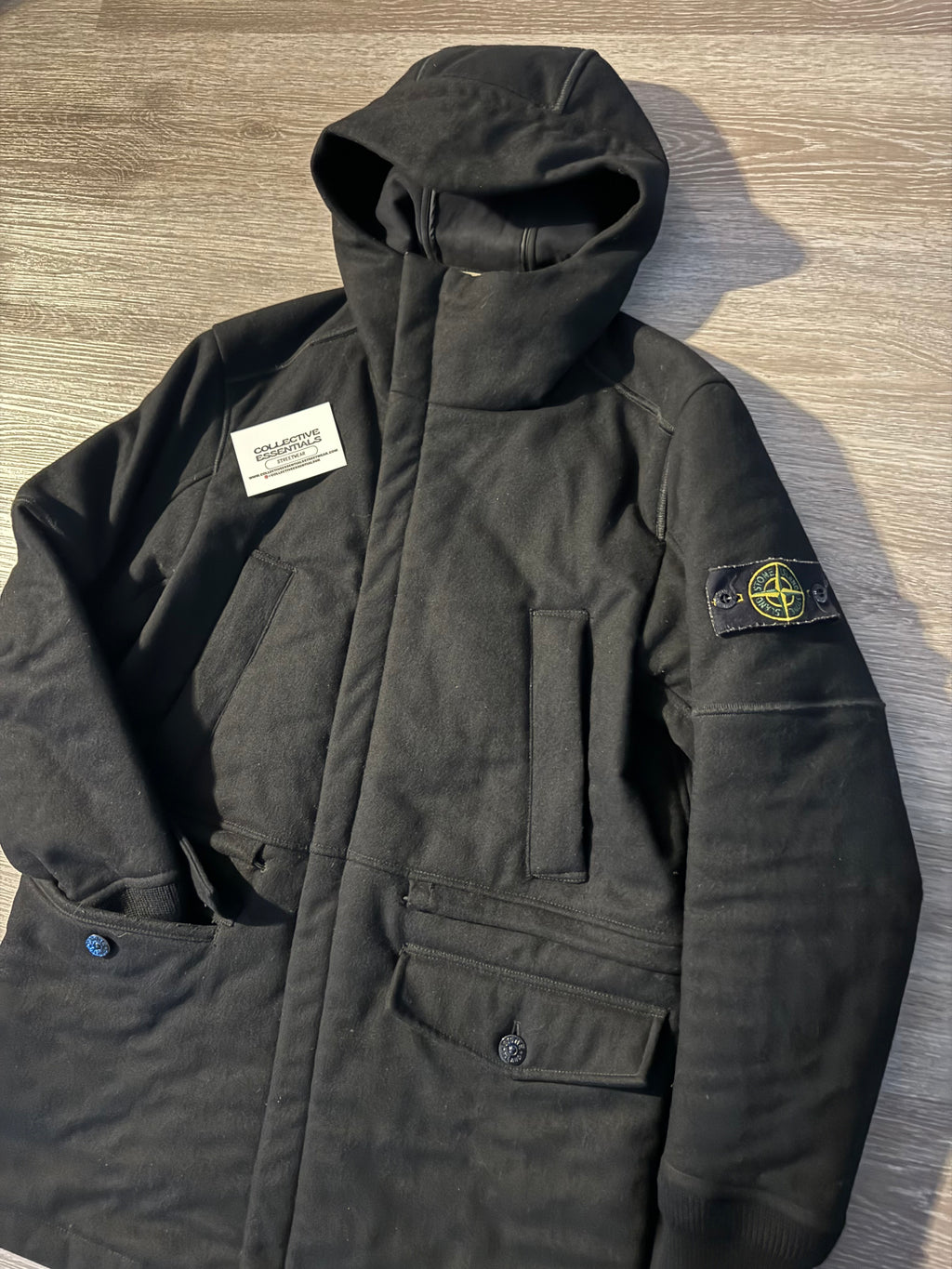 Stone Island Panno-R 4L Stretch Wool Jacket - Small (Black)