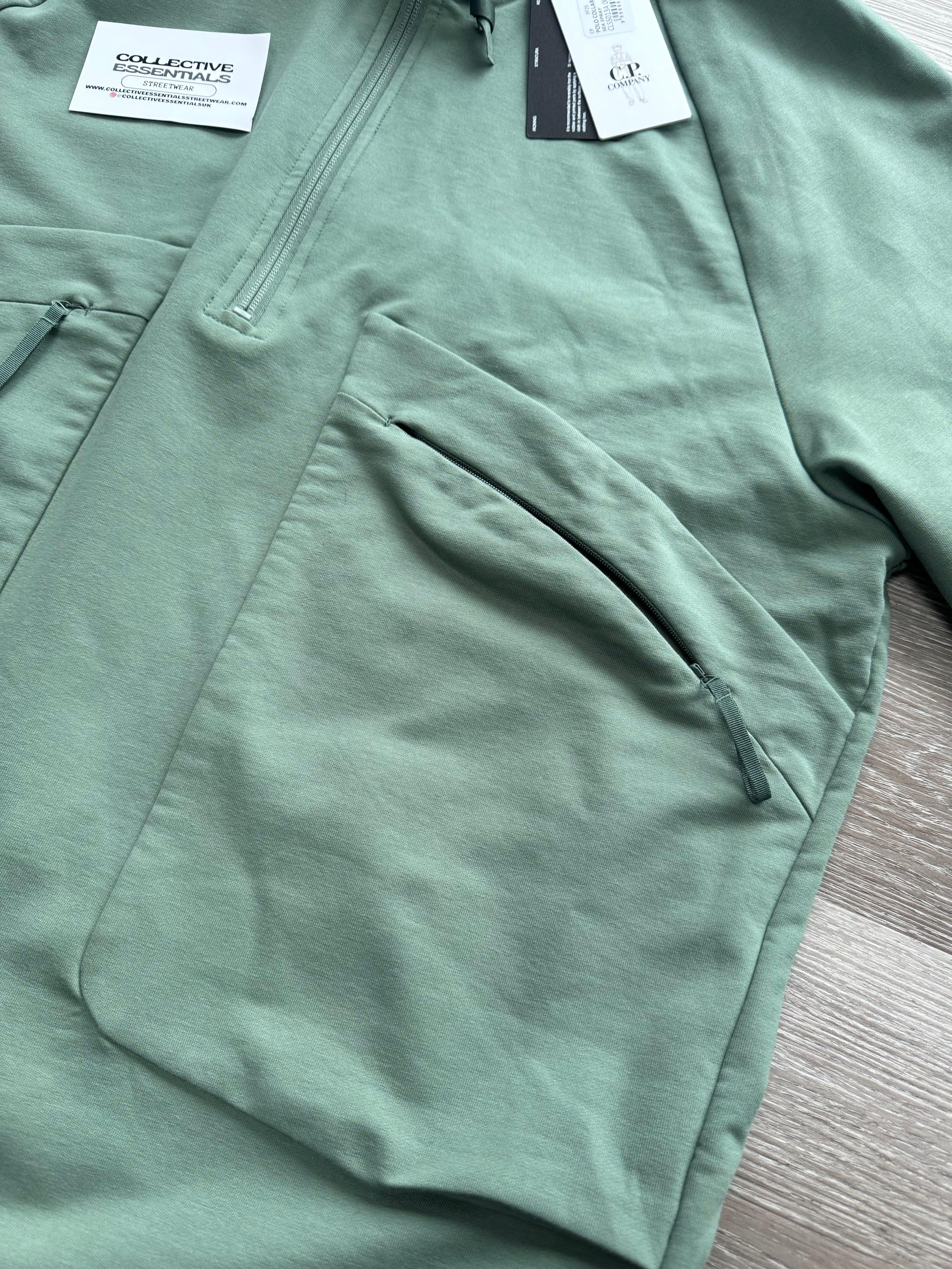 C.P. Company Green Metropolis Series Half Zip Sweatshirt - Large