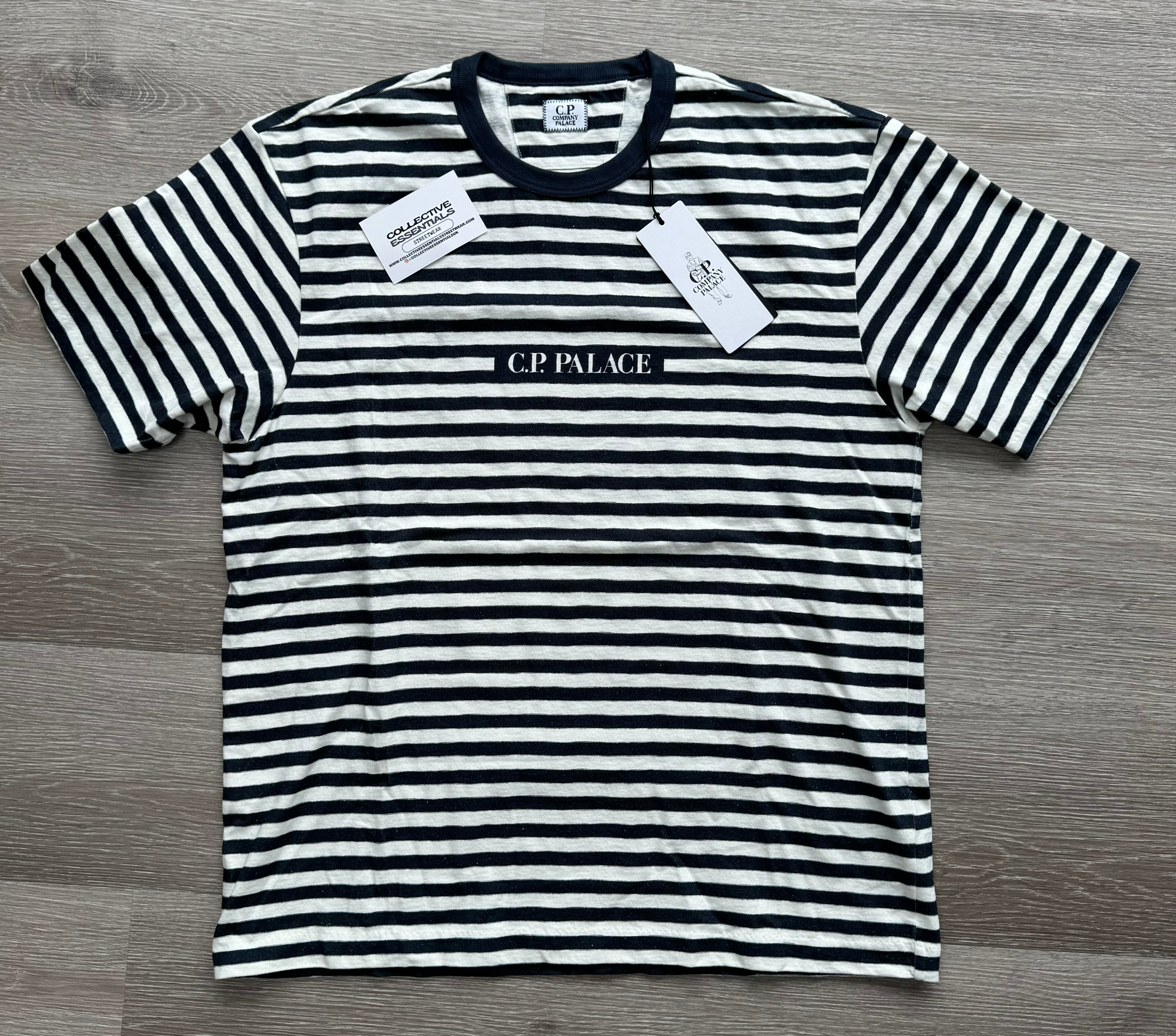 C.P. Company x Palace Striped Logo T-Shirt – Medium