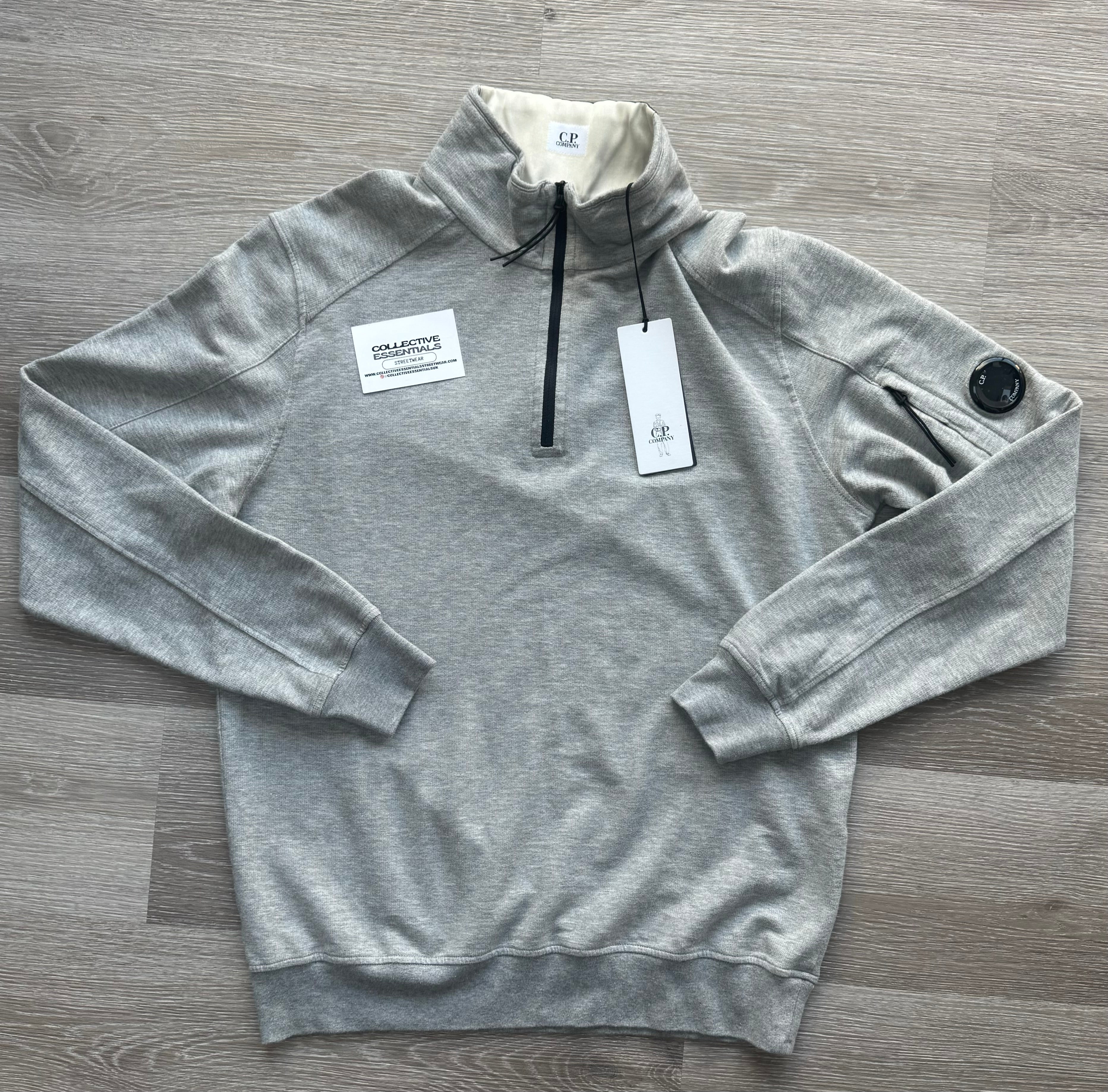 C.P. Company Grey Quarter Zip - Large