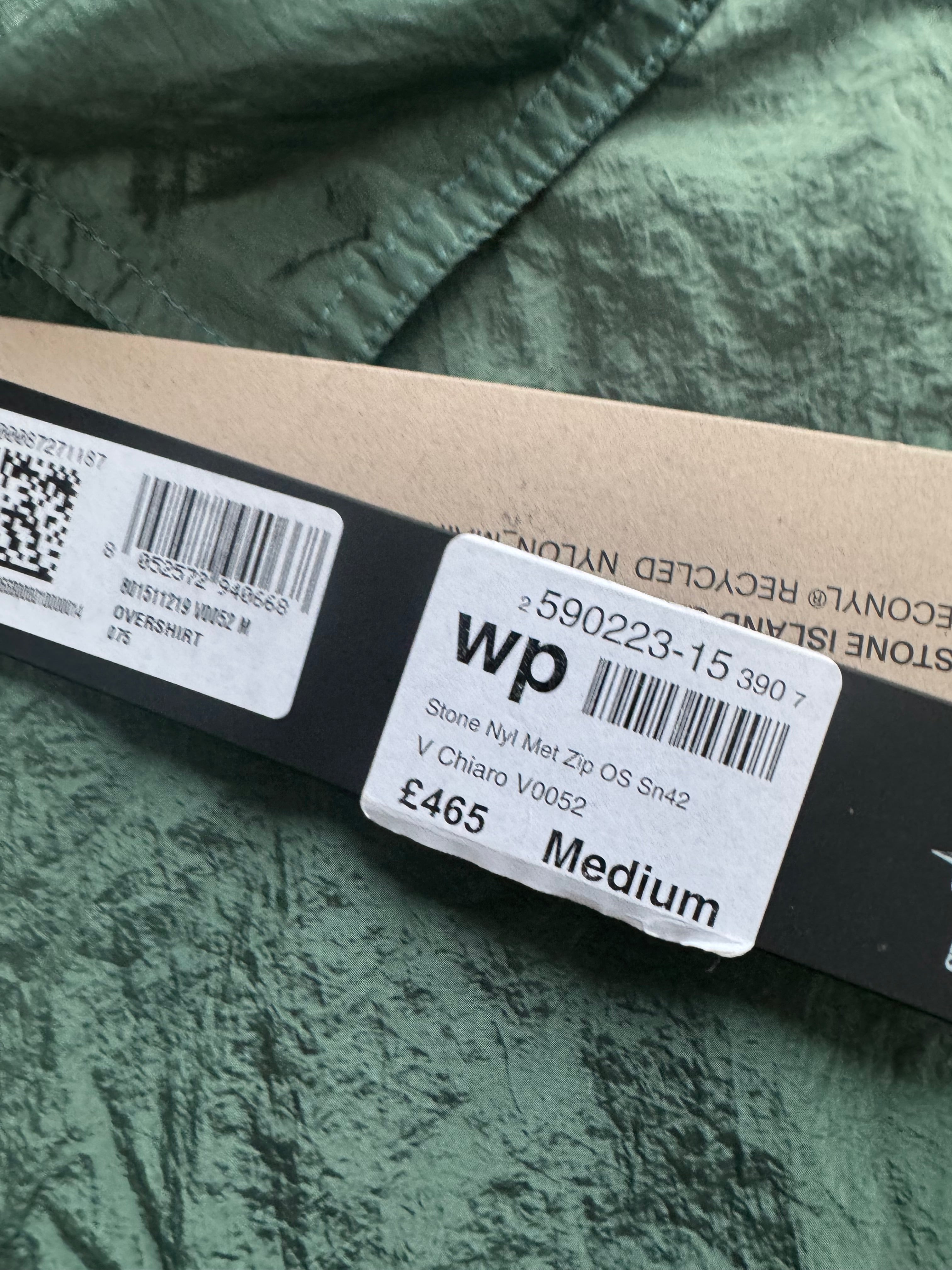 Stone Island Green Nylon Metal Overshirt - Medium