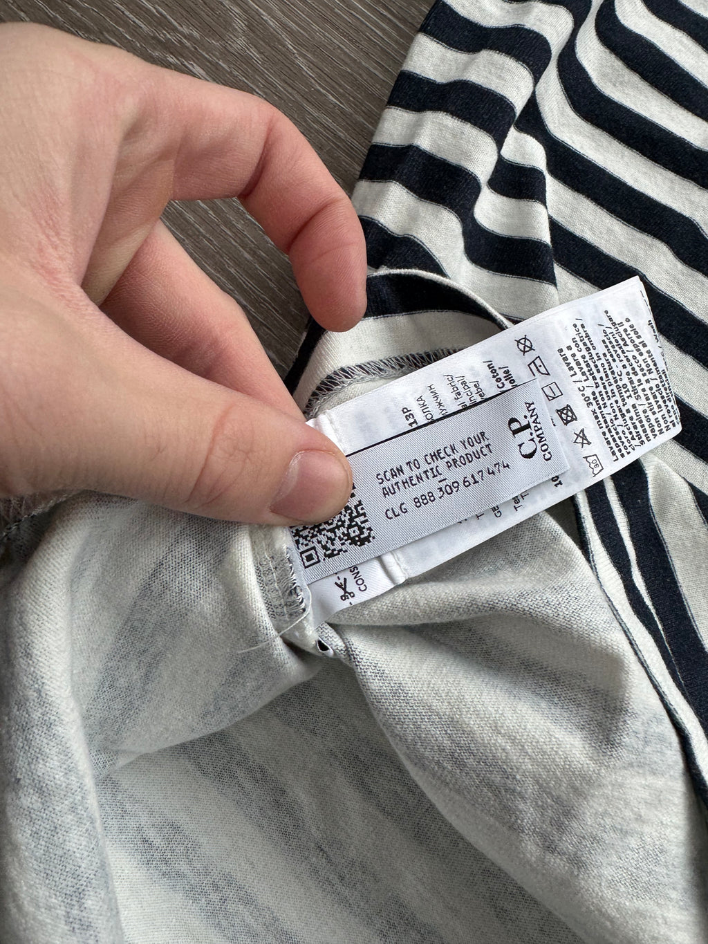 C.P. Company x Palace Striped Logo T-Shirt – Medium