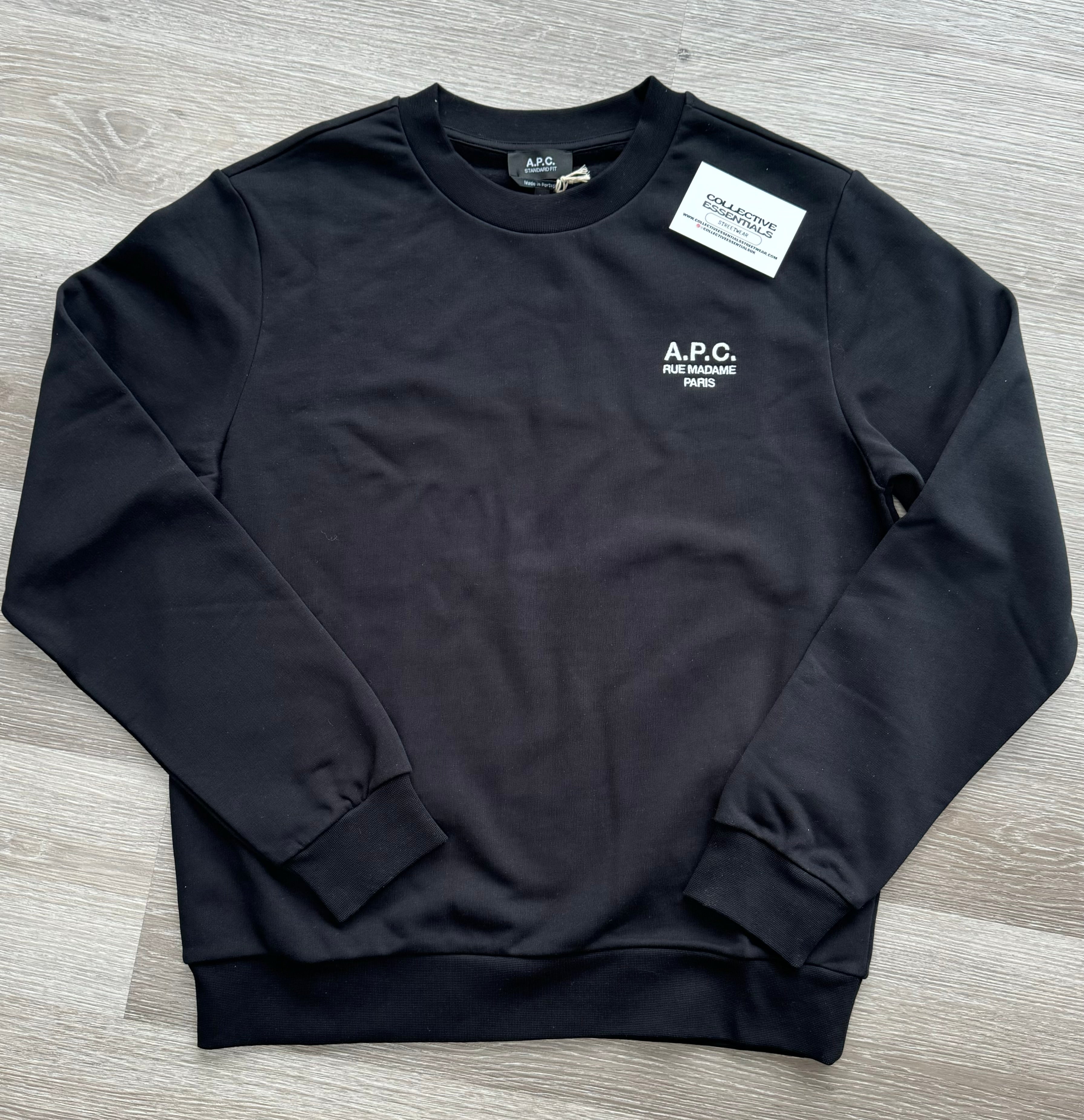 A.P.C. Rue Madame Paris Black Sweatshirt - Medium