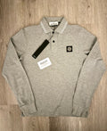 Stone Island Long Sleeve Polo - Small (Black)
