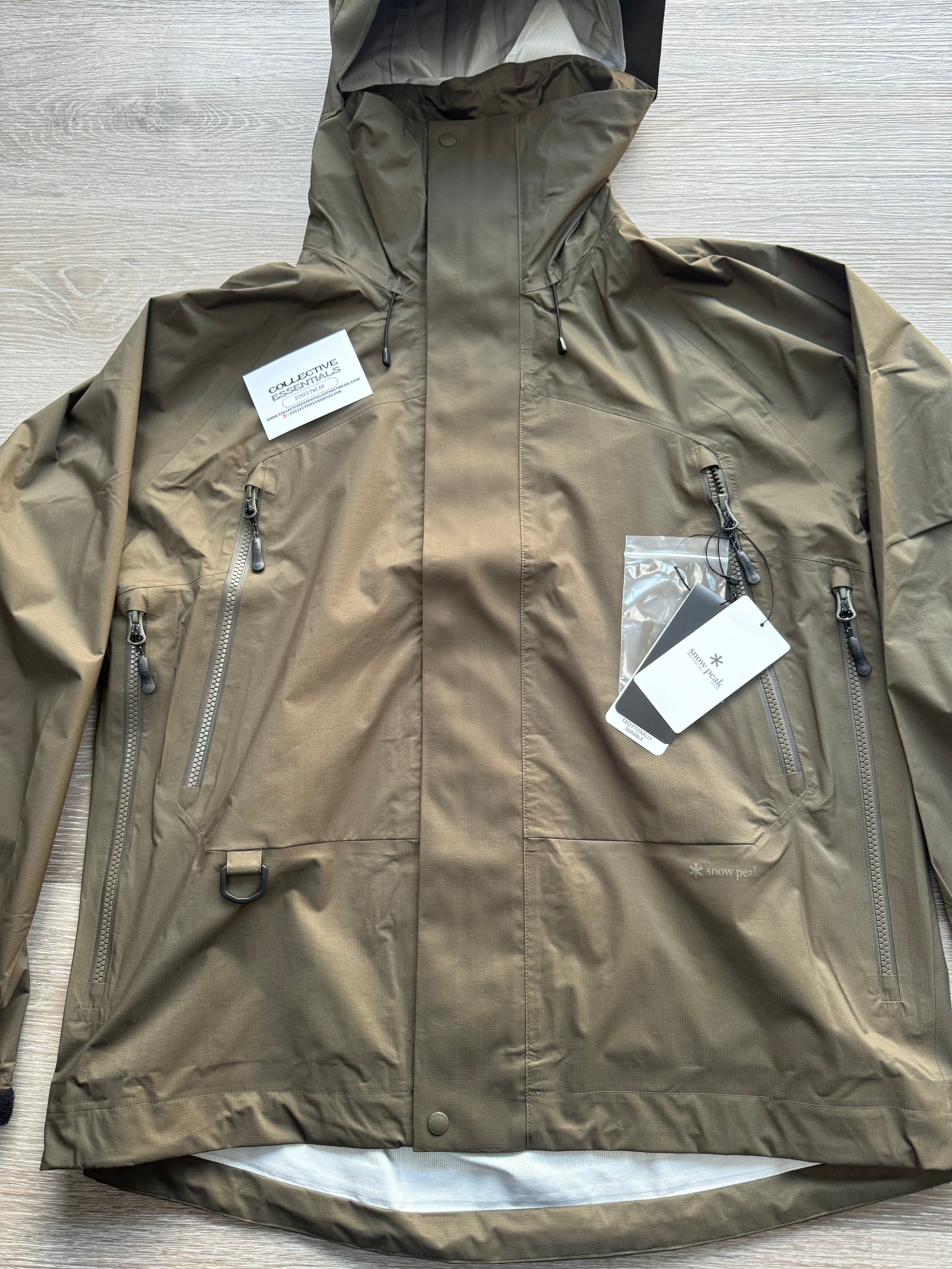 Snow Peak Khaki 2.5L Rain Jacket - Medium