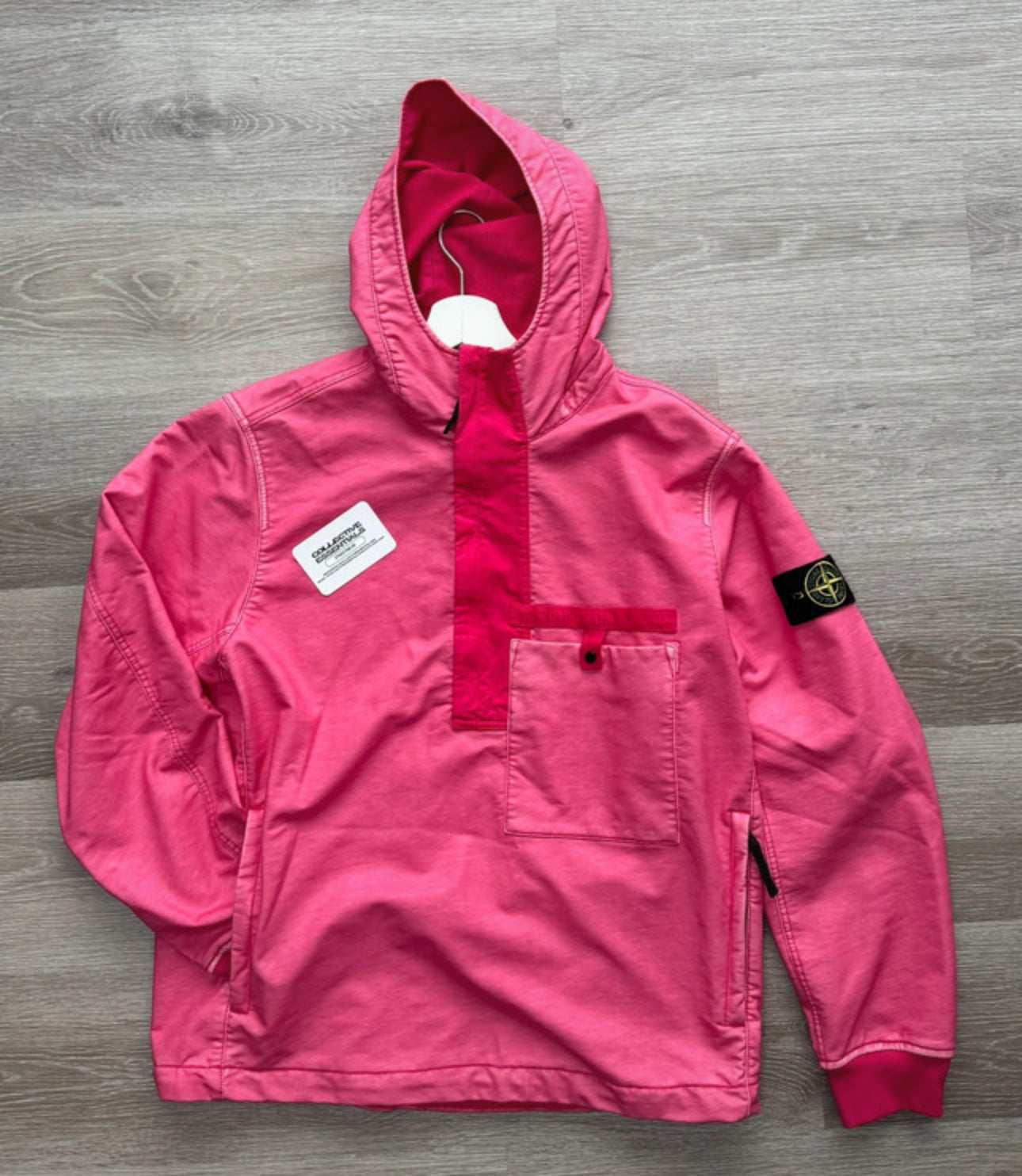 Stone Island Felpa Diagonale Gommata - Pink