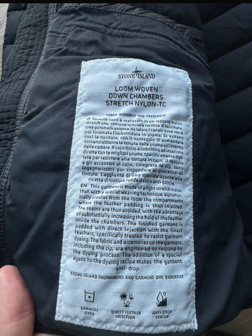 Stone Island Loom Woven Down Chambers Puffer Jacket