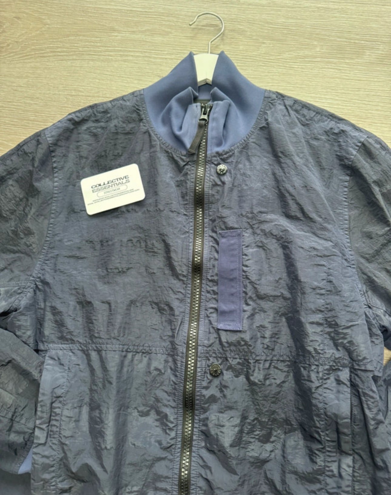 Stone Island Shadow Projects Striped Nylon Metal Jacket - Navy