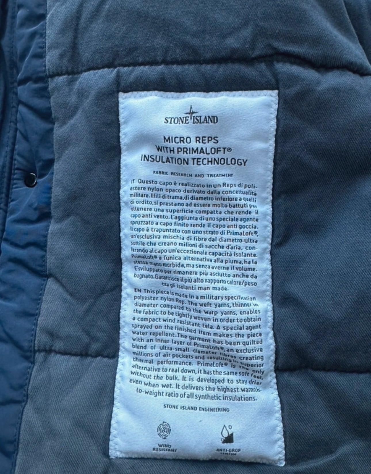 Stone Island Micro Reps Insulated Jacket - Navy